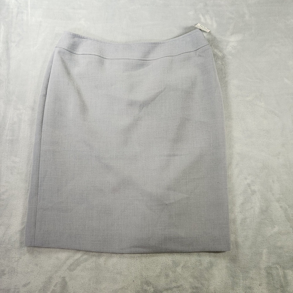 Tahari Size‎ 8 Casual Knee Length Pencil Straight Skirt Grey Zip Lined NWT